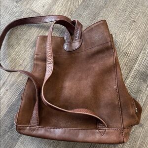 ELLINGTON Brown Suede & Leather Backpack tote